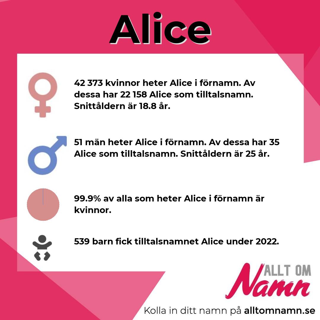 Information om namnet Alice