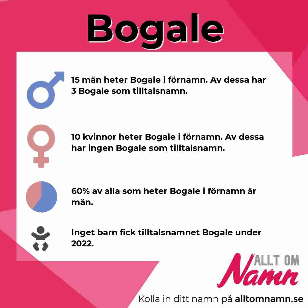 Bild som visar hur många som heter Bogale