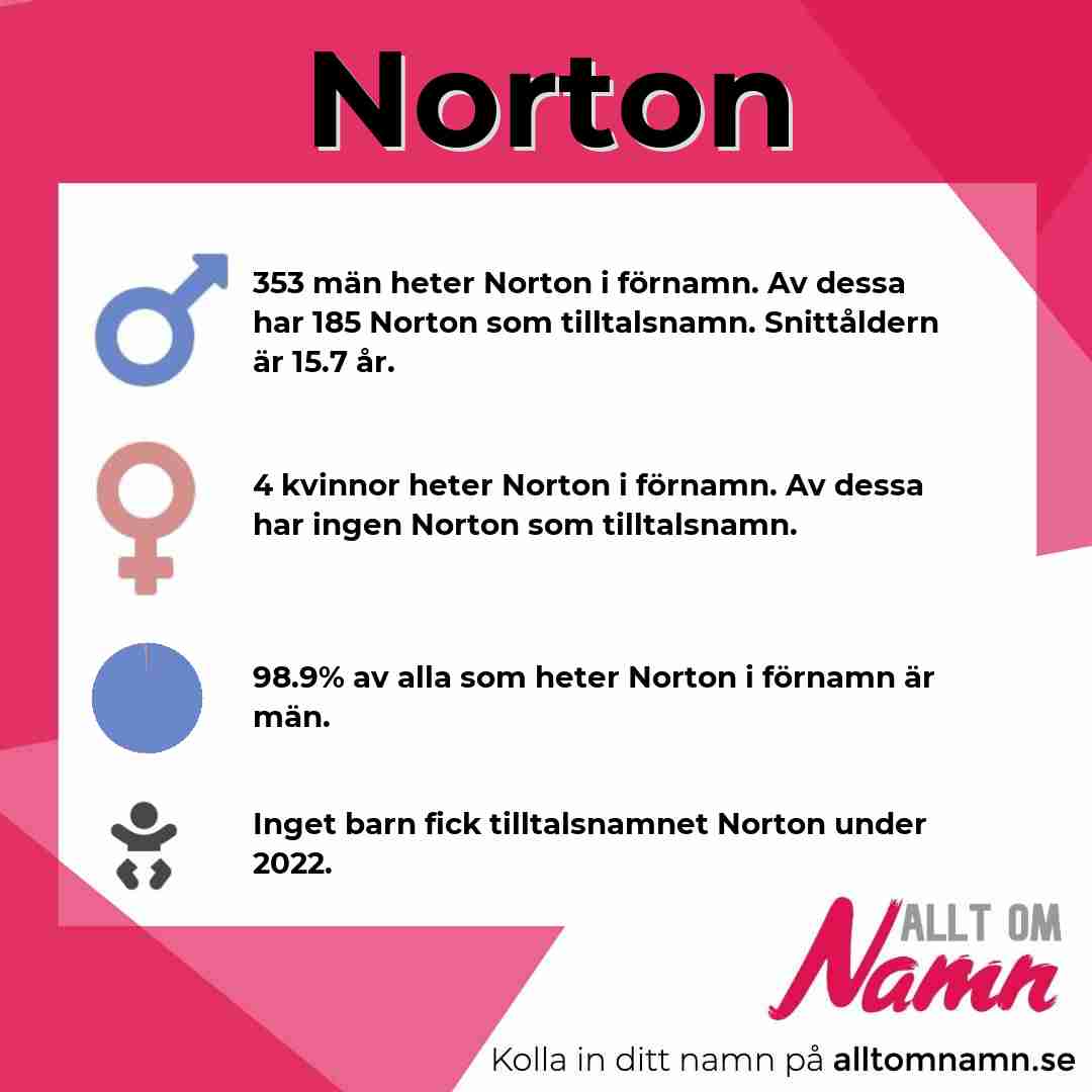 Bild som visar hur många som heter Norton